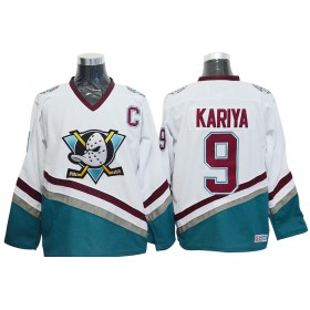 Camisola Anaheim Ducks Mighty Ducks Paul Kariya 9 CCM Throwback Branco Authentic - Homem